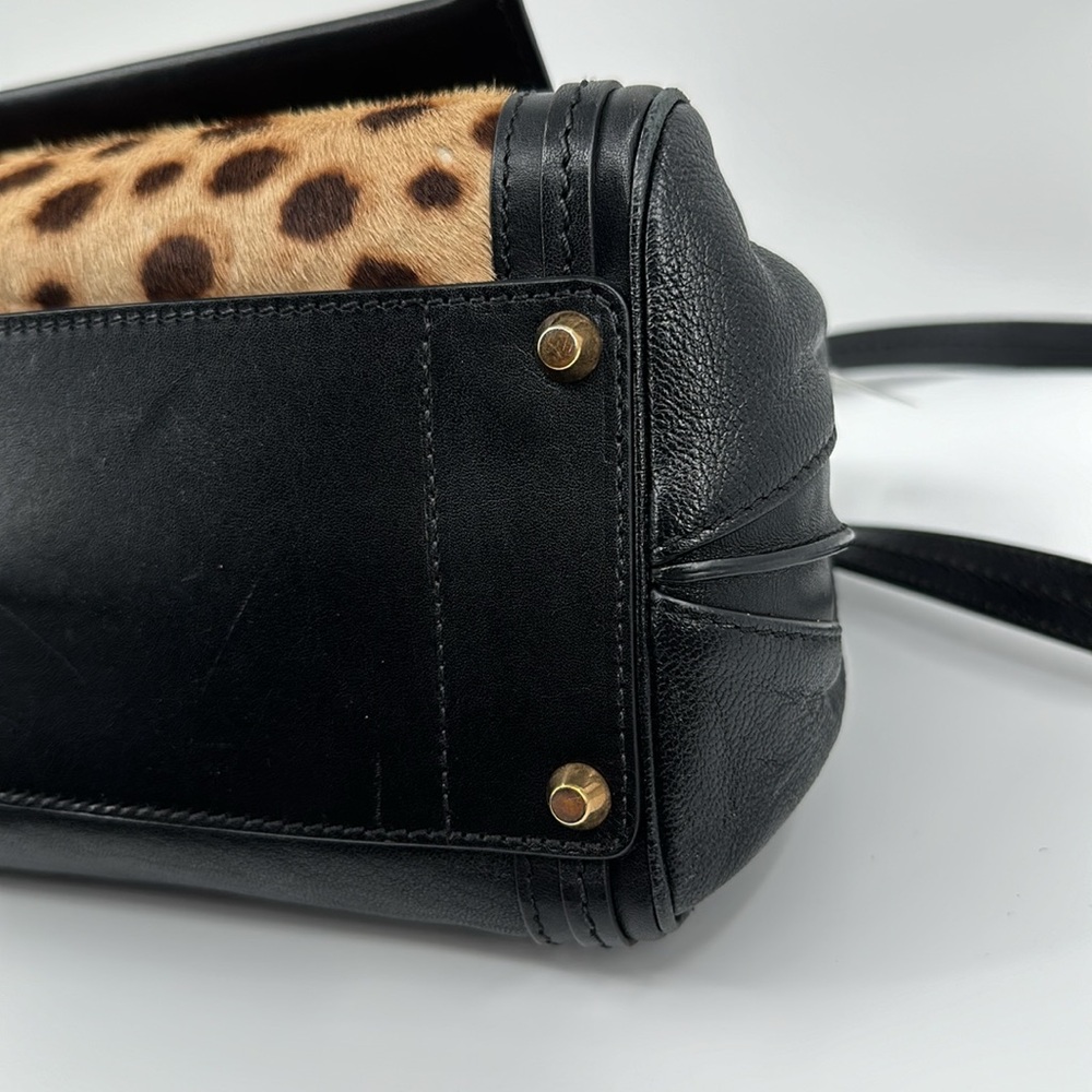 Authenticated Chloe Leopard Alice 2 Way Handbag- Black - Picture 11 of 17
